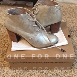 TOMS gold booties